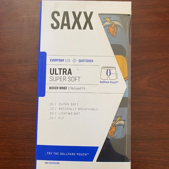 SAXX ULTRA Boxer Briefs with Fly “Lazy River" - Picture 3 of 4